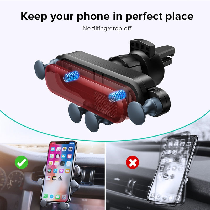 Gravity Car Clip Mount Mobile Phone Holder - TurboRobot