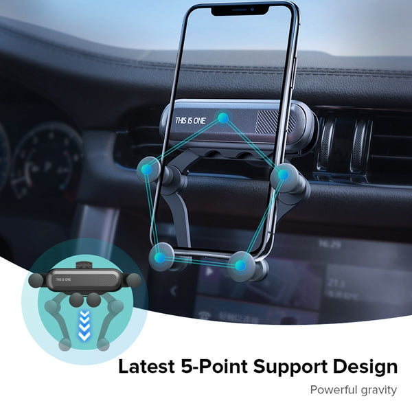 Gravity Car Clip Mount Mobile Phone Holder - TurboRobot